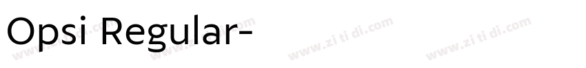 Opsi Regular字体转换